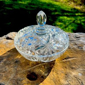 Vintage cut glass candy/ nut bowl